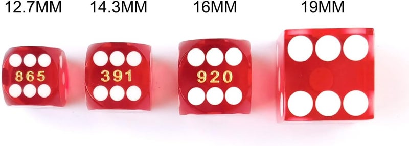 Bescon Professional Small Precision Dice 12.7mm (1/2 inch) with Random Serial Number, Mini Precision Cut Dice 12.7MM Gem Pink - Image 5